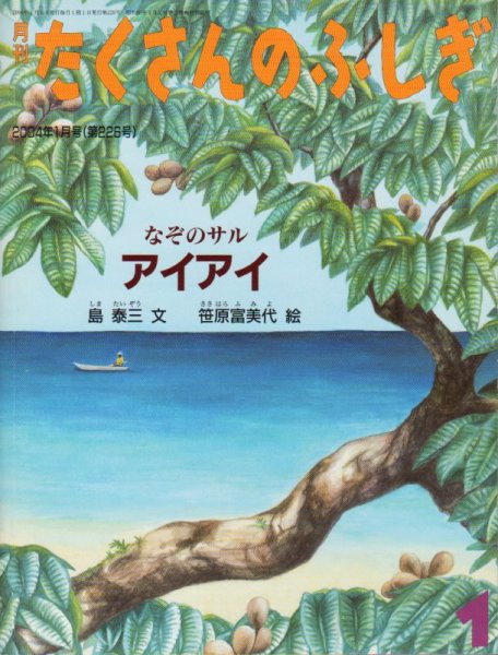 画像1: なぞのサル　アイアイ（たくさんのふしぎ226号）【状態C】 (1)