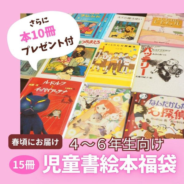 画像1: さらに10冊プレゼント付！児童書・絵本福袋【4-6年生向け】15冊（国内送料無料）2025年春 (1)